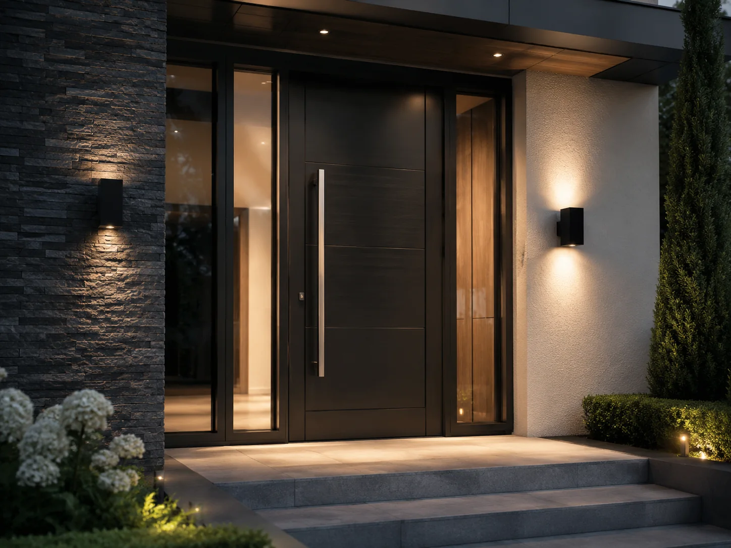 Porte d’entrée contemporaine haut de gamme